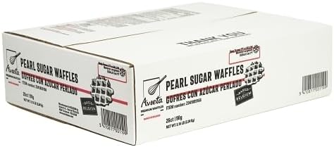 Avieta Belgian Pearl Sugar Waffles, 26 Individually Wrapped 3.17 Ounce Each W/GreenZep Sticker