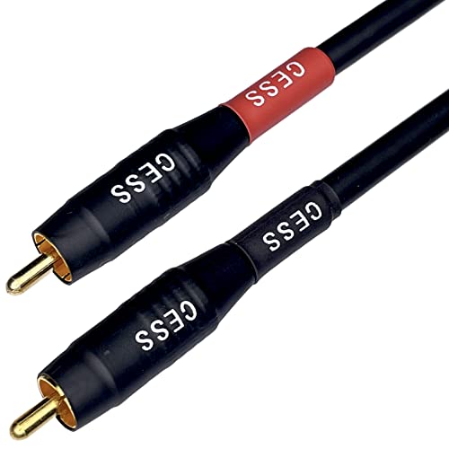 Image of CNCESS CESS-167-6i RCA Right Angle to Straight Type Male to Male Preamp Jumpers Patch Cable, 2 Pack (6 Inches)