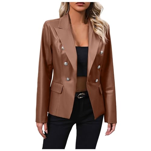 Chaqueta Efecto Piel Mujer, Cazadora De Piel Auténtica Mujer Bomber Mujer Motera Acolchada Clásica Burdeos Elegante Chaqueta De Cuero Sinttico Faux Leather Biker Chaqueta Corta De PU