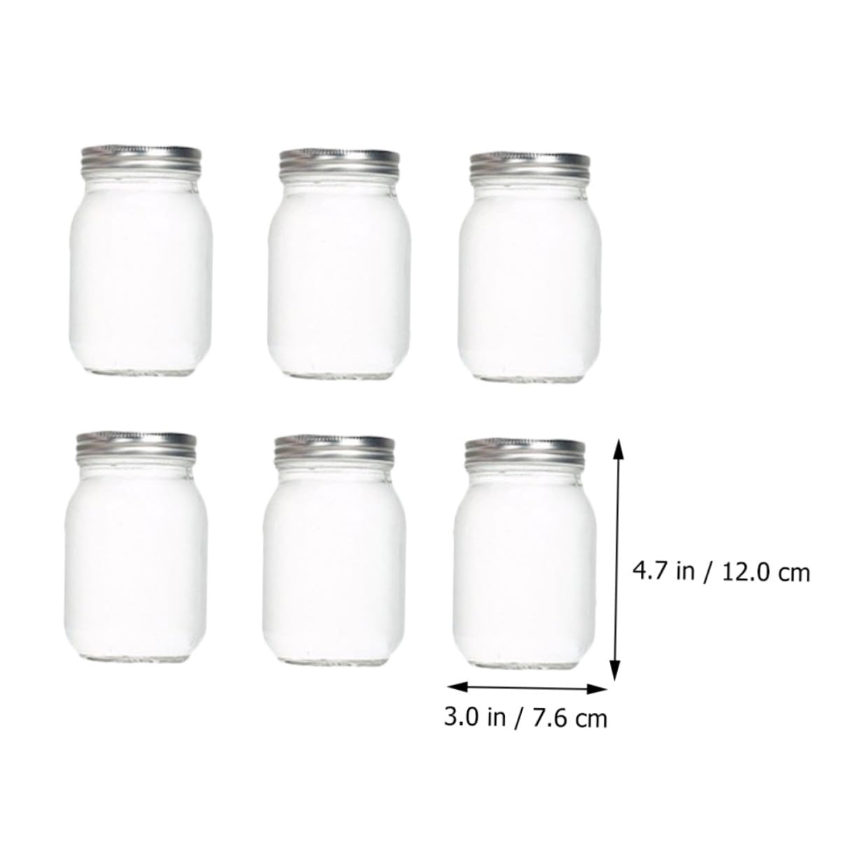 COLLBATH Luftdichte Vorratsgläser mit Starkem Verschluss 6 Stück aus Glas 380ml zur Aufbewahrung von Trockenfrüchten und Tee für Küche