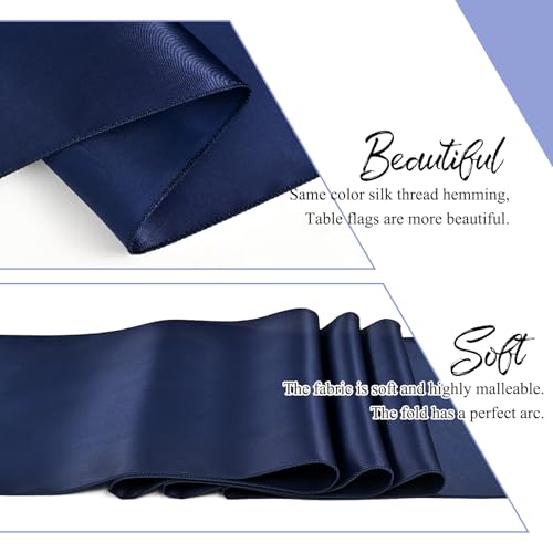 YMHPRIDE 6 Stück Satin-Tischläufer, 30 x 180 cm lang, Seidentischläufer für Hochzeit, Party, Geburtstag, Bankett, Tischdekoration… – Ansicht 4