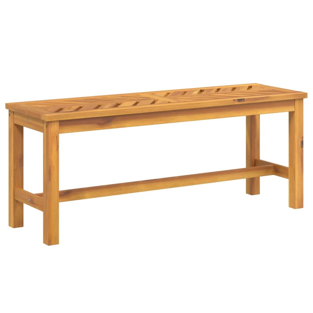 vidaXL Banco de jardín Madera Maciza de Acacia 110 cm