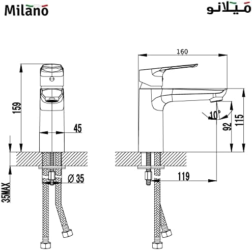 Milano Basin Mixer