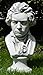 Produktbild Deko Büste Ludwig Van Beethoven Gartendeko Komponist Höhe 43 cm Statue aus Beton grau patiniert
