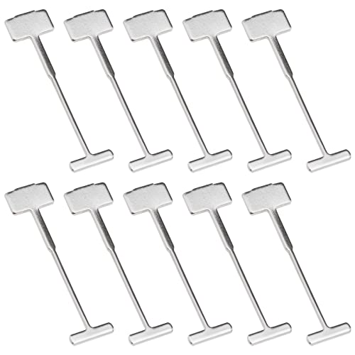 200 Uds. T?Pins reemplazables Agujas de acero Sistema de nivelación de baldosas 0.9mm Azulejo nivelación pisos paredes construcción herramienta plata 32mm longitud Cover
