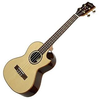 KALA Scallop Series KA-SRT-SC Tenor-Ukulele Scallop Cutaway, Bearclaw Spruce - Les Beatles, Paul McCartney, John Lennon, RIngo Starr, George Harrison KALA Scallop Series KA-SRT-SC Tenor-Ukulele Scallop Cutaway, Bearclaw Spruce – Image 3