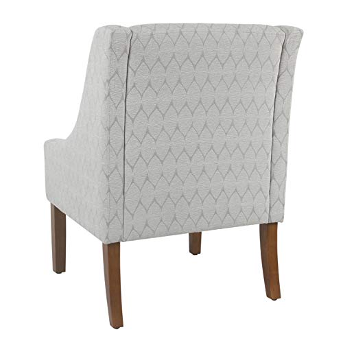 Image of HomePop Classic Swoop Arm Accent Chair - Gray Leaf