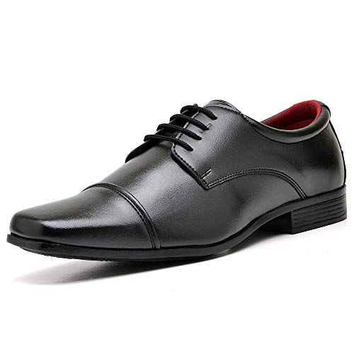 Kit Sapato Social Com Relógio Cinto Carteira Verniz Com Cadarço ZARU R807DB Tamanho:40;cor:Preto;gên