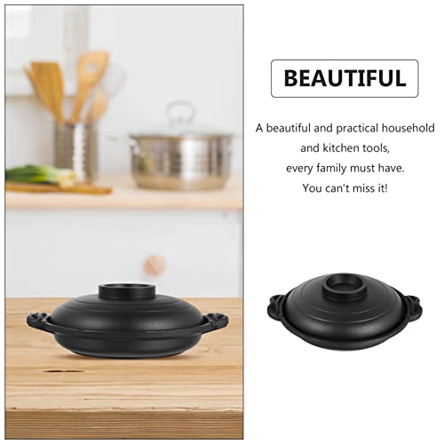 HEMOTON 1 Unidade Panela De Barro Panela De Ensopado Vintage Panela De Metal Panela De Sopa De Cerâm