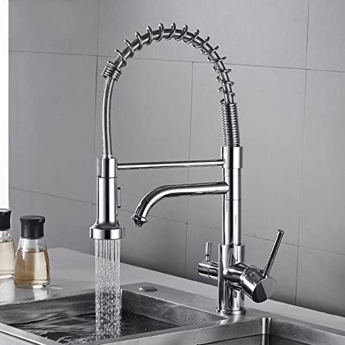 Évier de cuisine multifonction pivotant laiton eau purifiée chaude et froide 3 voies