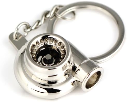 maycom Creative Sleeve Spinning Turbo Turbine Turbocharger Keychain Key Chain Ring Keyring Keyfob