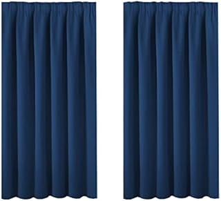 BellaHills Blackout Curtains Ultra Thick and Soft Curtains for Bedroom, Room Darkening Thermal Insulated Extra Long Curtains/Drapes, Privacy Curtain Panels 66 x 54 Inch Navy 2 Panels