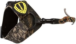 TruFire Hardcore Buckle Foldback Adjustable Archery Compound Bow Release - Camo Wrist Strap with Foldback Design