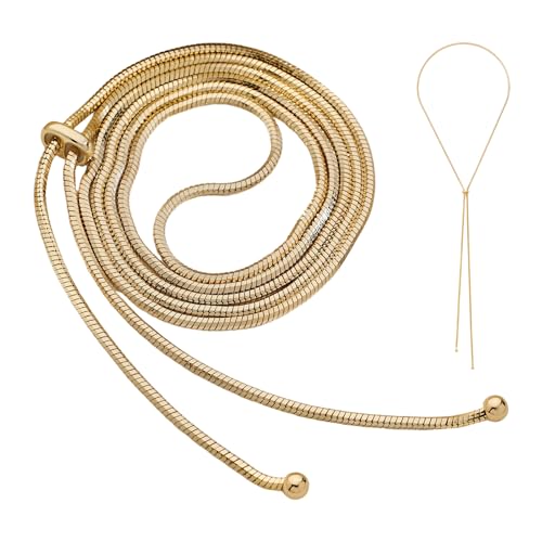 Image of Hedayu Gold Necklace for Women, Long Adjustable Y-Shaped Chain, Drop Dangle Prom Jewelry for Sweater Chain, Long Gold Necklaces for Women Fashion Dainty Jewelry for Party, Dating, Daily Use