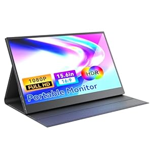 Monitor portátil de 15.6 pulgadas FHD 1080P IPS con USB C y HDMI extensor de pantalla de viaje ultra delgado para computadora portátil y juegos