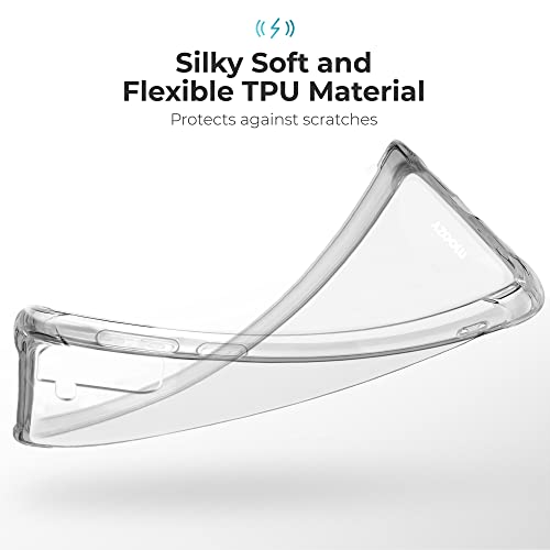 Moozy Cover Silicone Trasparente per Samsung S21