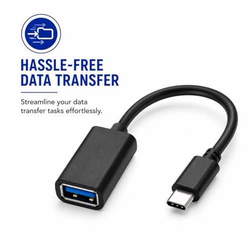 Cable adaptador OTG USB C compatible con Fire 10 duplicador de puerto tipo C a USB 5