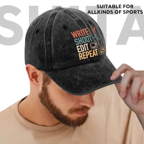 Image of Humor Saying Adjustable Washed Cotton Baseball Cap, Funny Retro Trucker Hat Gift for Men Women Dad Husband Coworker