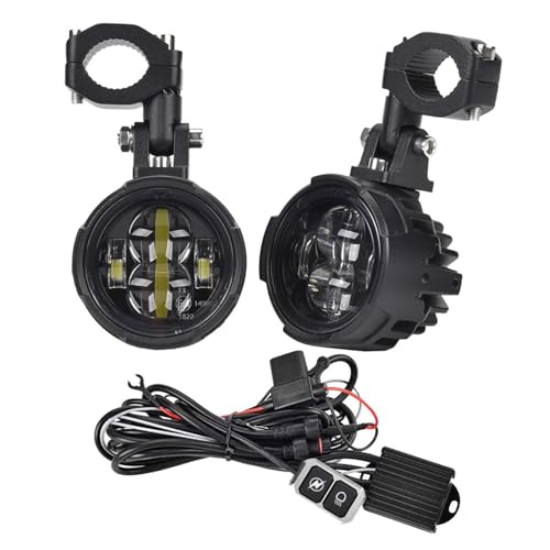 Lampe de conduite projecteur double couleur 100W moto antibrouillard LED pour éviter le danger