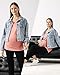Rnxrbb Long Enough Maternity Shirts Short Sleeve Summer Pregnancy Tops& Tees Clothes V Neck Casual Outfits for Women 3 Pack,Pink Black Gray M