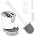 Brosse de Toilette ZB ZealBoom Brosse WC en Silicone et Brosse de Nettoyage,Balai WC avec Support Balais Balayette WC Suspendu pour Maison,Hotel