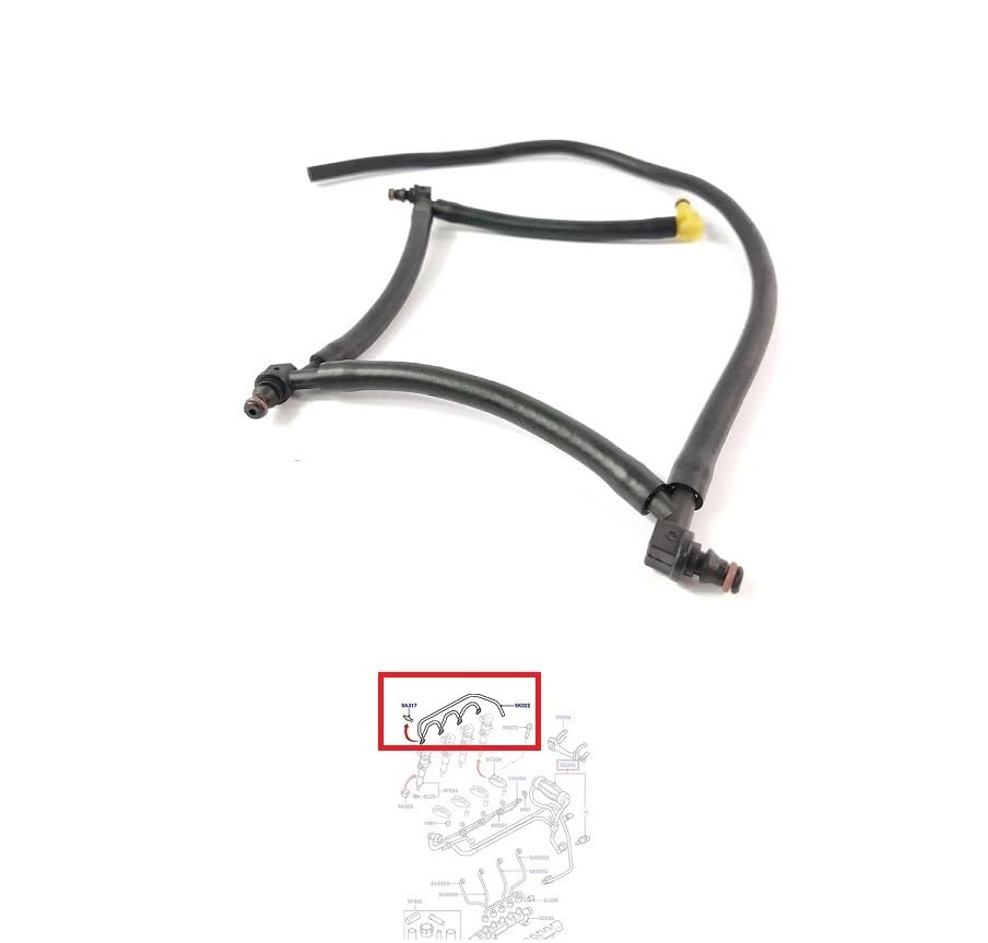 GuusCar FUEL INJECTOR LEAK OFF RETURN HOSE FOR FORD Fiesta Fusion 1.4 TDCi 2S6Q9K022AD / 1574.Q1