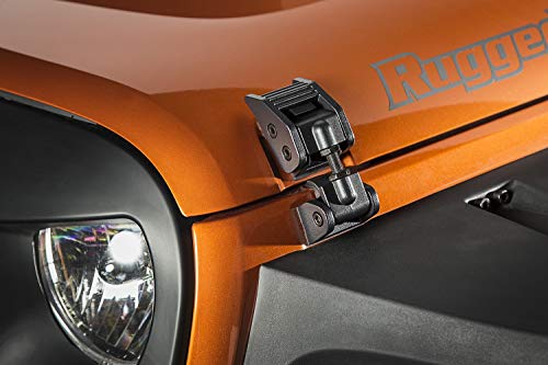 Rugged Ridge 11210.17 Hood Catch Kit, Textured Black; 07-18 Jeep Wrangler Jk #TOP6