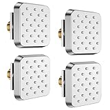 Shower Body Spray Spa Massage Jets, Bostingner 2.63-inch Brass Shower Jets Square Body Sprays Wall Mount NPT, 1/2”-4PCS (Chrome)