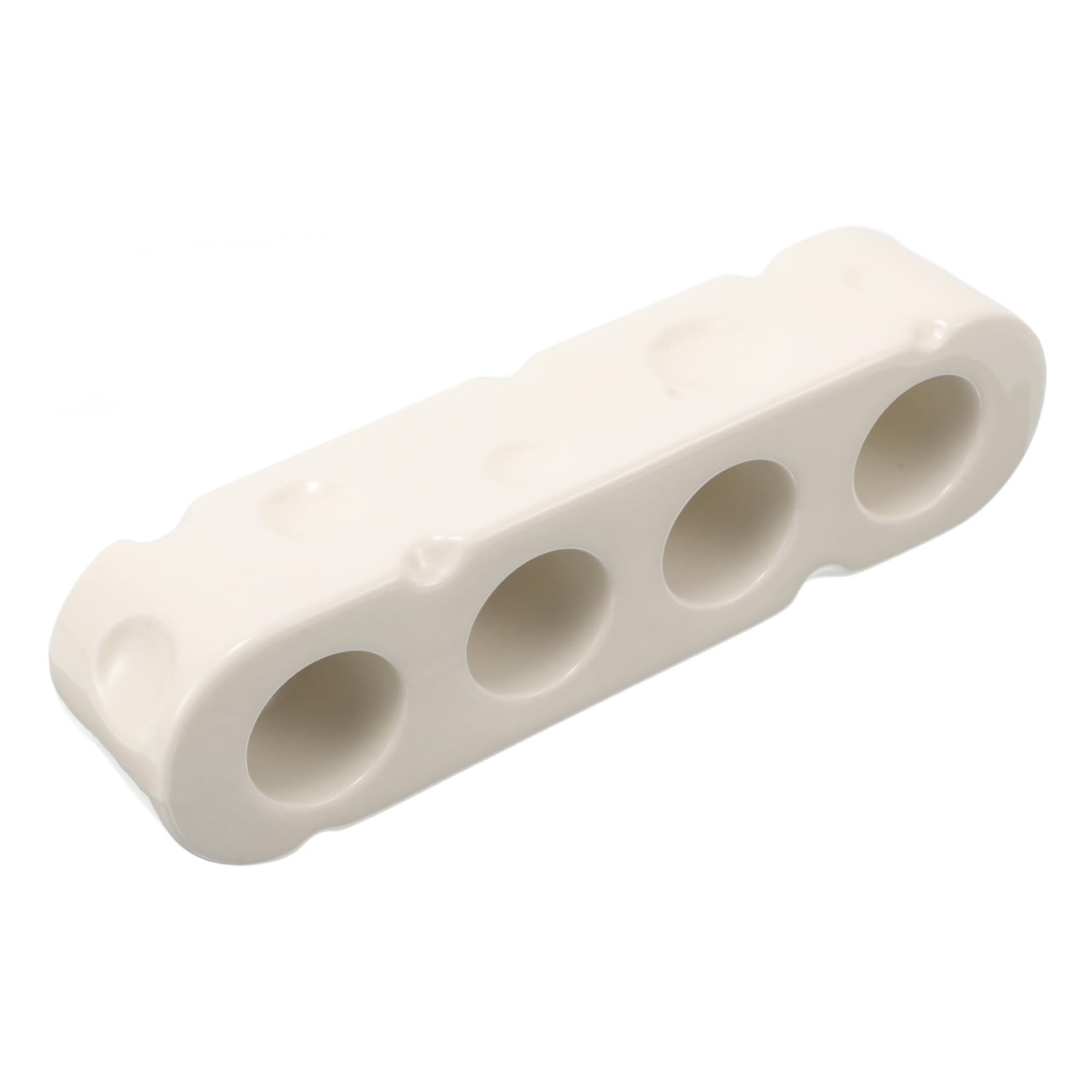 Porta Spazzolini Base in Ceramica Bianca da Appoggio | Organizer da Bagno per Lavabo, Stile Minimalista Elegante, Adatto a Cucina e Bagno