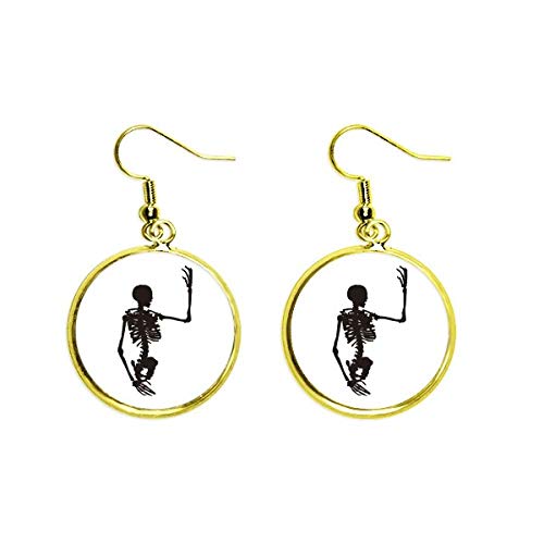 Pendientes de esqueleto del cuerpo humano para lucir en fiestas y eventos nocturnos de moda