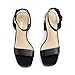 DREAM PAIRS Platform Heels for Women High Block Chunky Open Toe Ankle Strap Heels Fashion Wedding Party Evening Prom Dance Dress Pump Sandals Shoes,Size 8.5,Black-PU,SDHS2420W