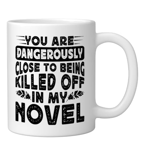 Taza de cerámica blanca para escritores 11 oz miniatura 2