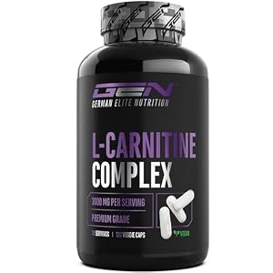 L-Carnitine Triple Complex – 3000 mg per dagportie – Hooggedoseerd & vegan – Premium-formule met acetyl-, tartraat- & L-carnitine-fumaraat – 120 capsules