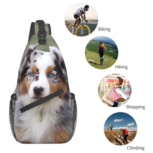 Mochila tipo sling deportiva negra ligera para trekking miniatura 6