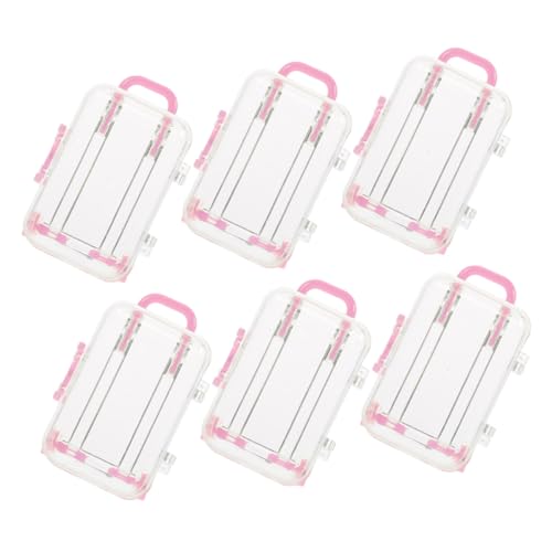 KOCKSHION 6個 透明ミニスーツケース 結婚祝い 誕生日用お菓子収納ボックス 小型デザート ペストリーボックス 旅行パーティー向けキャンディ