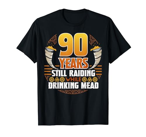 This Viking Warrior Birthday Shirt for 90 Years Old Men is the perfect gift idea for you father, grandpa, your husband or your brother which loves the Norse Mythology around Odin and Valhalla.