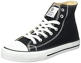tenis victoria piel Cotton textile upper Victoria Botin Basket Autoclave, Zapatillas Altas Unisex Adulto, (Negro), 38 EU