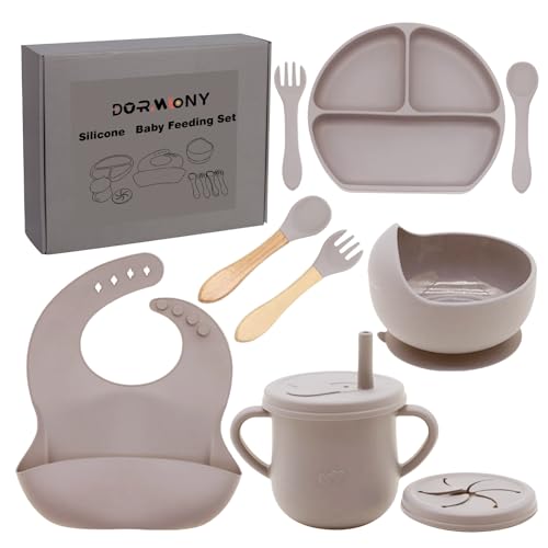 Dormlony 9-Piece Silicone Feeding Set