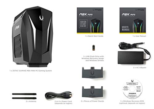 Zotac Gaming MEK Mini PC (Intel Core i7 9700, ZOTAC GAMING GeForce RTX 2070 SUPER 8 GB, 16 GB DDR4, 240 GB M.2 SSD, 2 TB 2,5