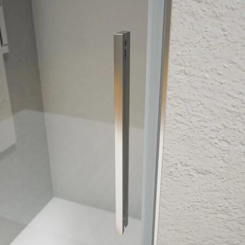 Puerta de ducha de 100 cm Elba batiente con cristal transparente de 6 mm 4