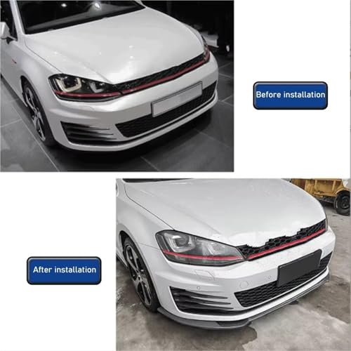 Diffuseur de Lèvre Avant Golf 7 GTI Kit Aérodynamique 3 Pièces ABS Gloss Black - 5
