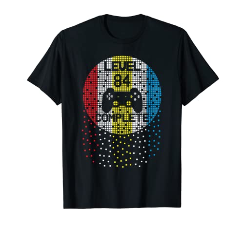 Nivel 84 cumpleaños 84 años completos Cool Pixel Gaming Nerd Camiseta