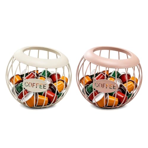2Pcs Coffee Capsule Holder, 6.7x5.9x3.5" Coffee Capsule Storage Basket