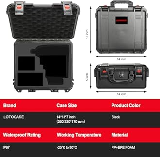 Case for Milwaukee M18 Impact and Torque Wrench - Waterproof Hard Tool Bo, Power Tool Combo Kit Bag for Milwaukee 2/1 3/4 3/8 Cordless Torque Wrenches/Battery/Charger (Case Only)