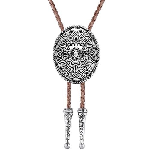 Image of Jeilwiy Bolo Tie for Men, Western Bolero Tie Cowboy Ties Native American Cowgirl Bolo Tie Accessories for Men Women