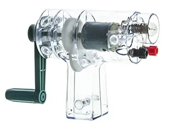 Eisco PH1229HG Hand Generator with Light and Banana Terminals, up to 12V DC