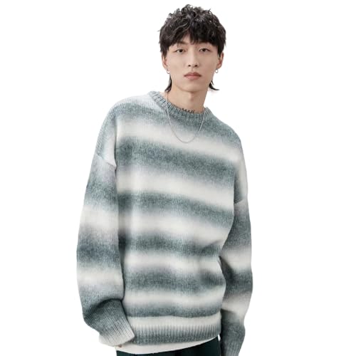 Men's Loose Fit Knitted Sweaters, Wool Sweaters for Men3