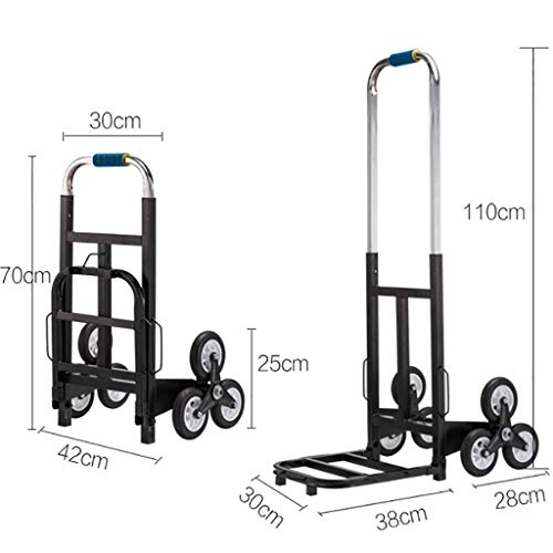 Carretilla de mano multiusos plegable con 6 ruedas miniatura 3