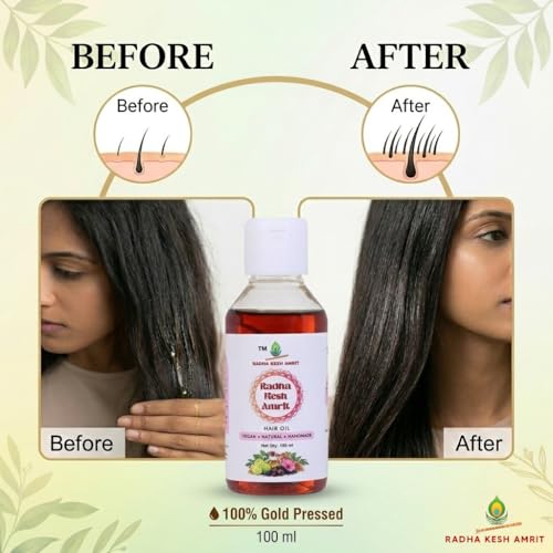 Image of Natural Hair Oil (Pack of 3 x 100ml) for Hair Growth & Hair Fall Control | Homemade Oil with Curry Leaves, Amla, Reetha, Shikakai, Hibiscus & Neem | For Dry, Damaged, Frizzy Hair | Men & Women