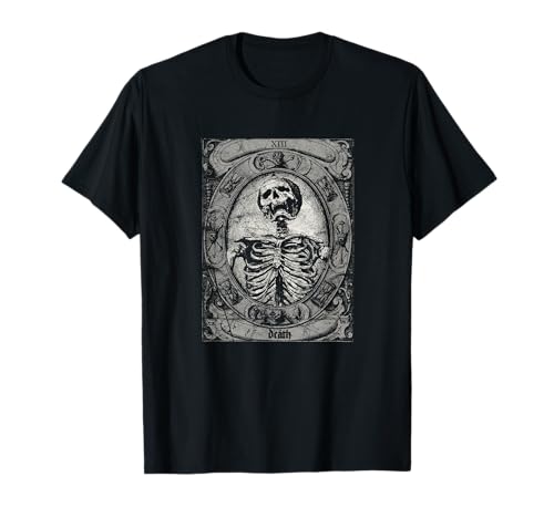Carte de tarot vintage Occulte la mort Satan Horror Grunge T-Shirt